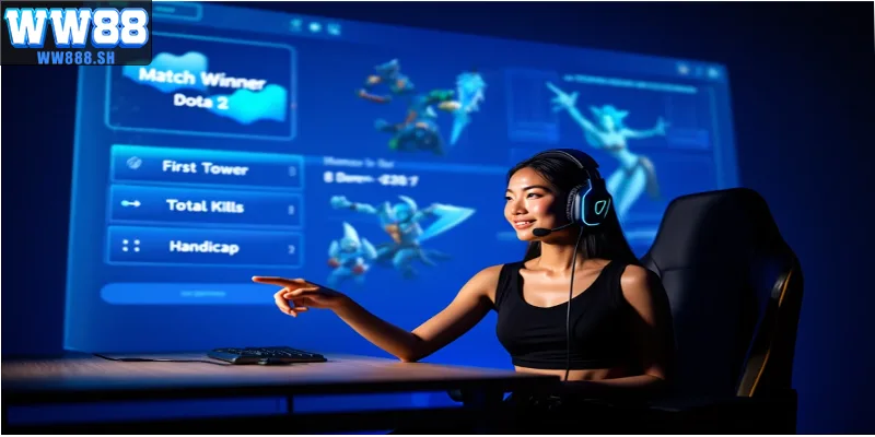 Giao diện kèo Dota 2 trên WW88 dễ sử dụng.
