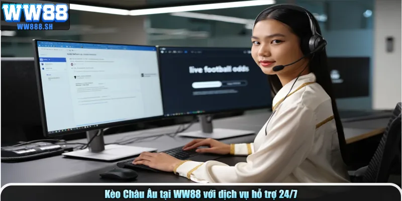 Kèo Châu Âu tại WW88 với dịch vụ hỗ trợ 24/7.