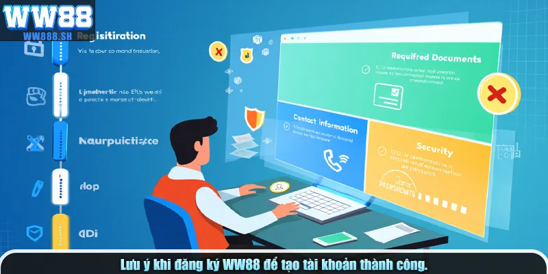 Lưu ý khi đăng ký WW88 để tạo tài khoản thành công.