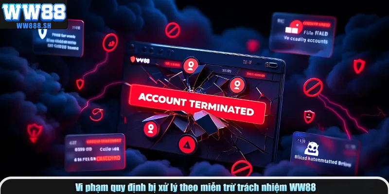 Vi phạm quy định bị xử lý theo miễn trừ trách nhiệm WW88.